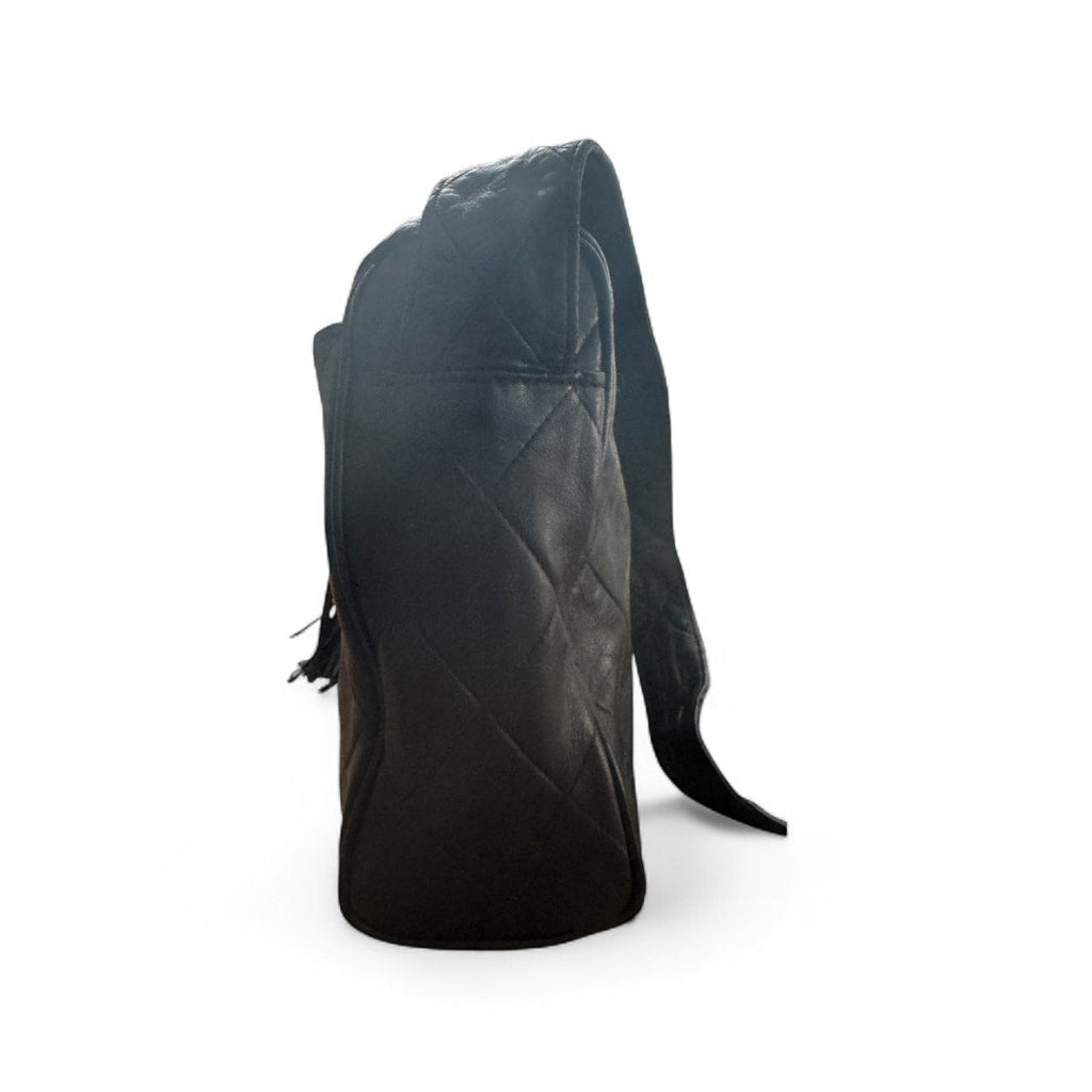 CHANEL Vintage Diamond CC Quilted Large Lambskin Camera BagGold Hardware Chanel