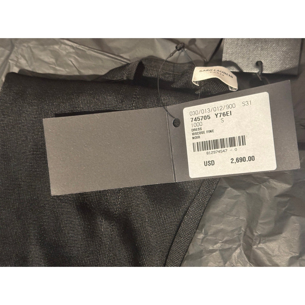 Title  SAINT LAURENT Jersey Maxi Dress – 100% Viscose, Made in France (Size S) Saint Laurent