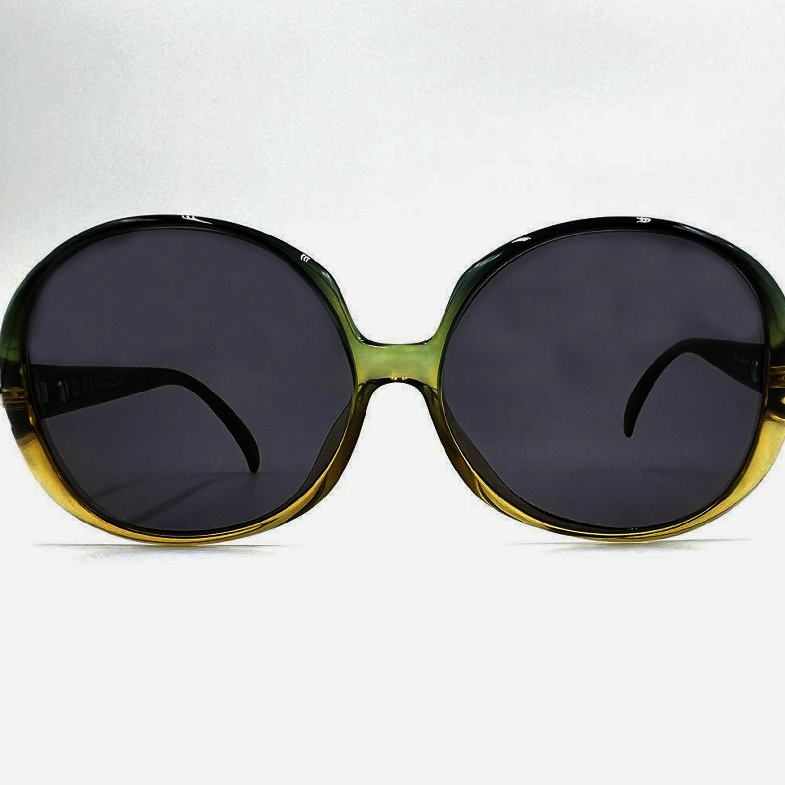 Vintage Christian Dior 2045-60 Oversized Sunglasses – Green to Yellow Gradient Lens Christian Dior