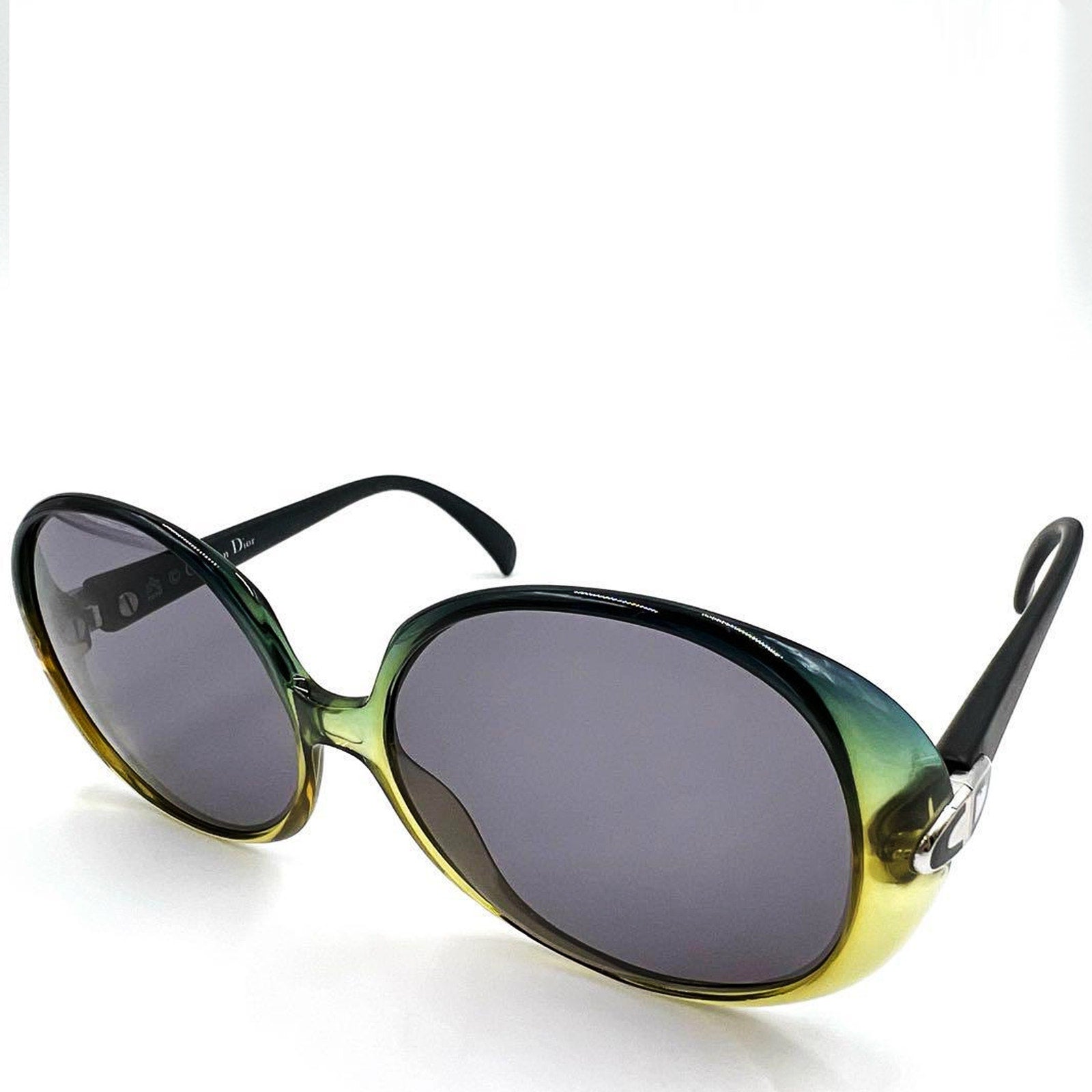 Vintage Christian Dior 2045-60 Oversized Sunglasses – Green to Yellow Gradient Lens Christian Dior