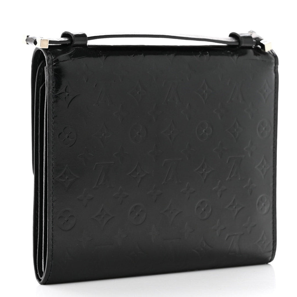 Louis Vuitton Anoushka PM Black Monogram Leather Trifold Wallet with Dust Bag & Box Louis Vuitton