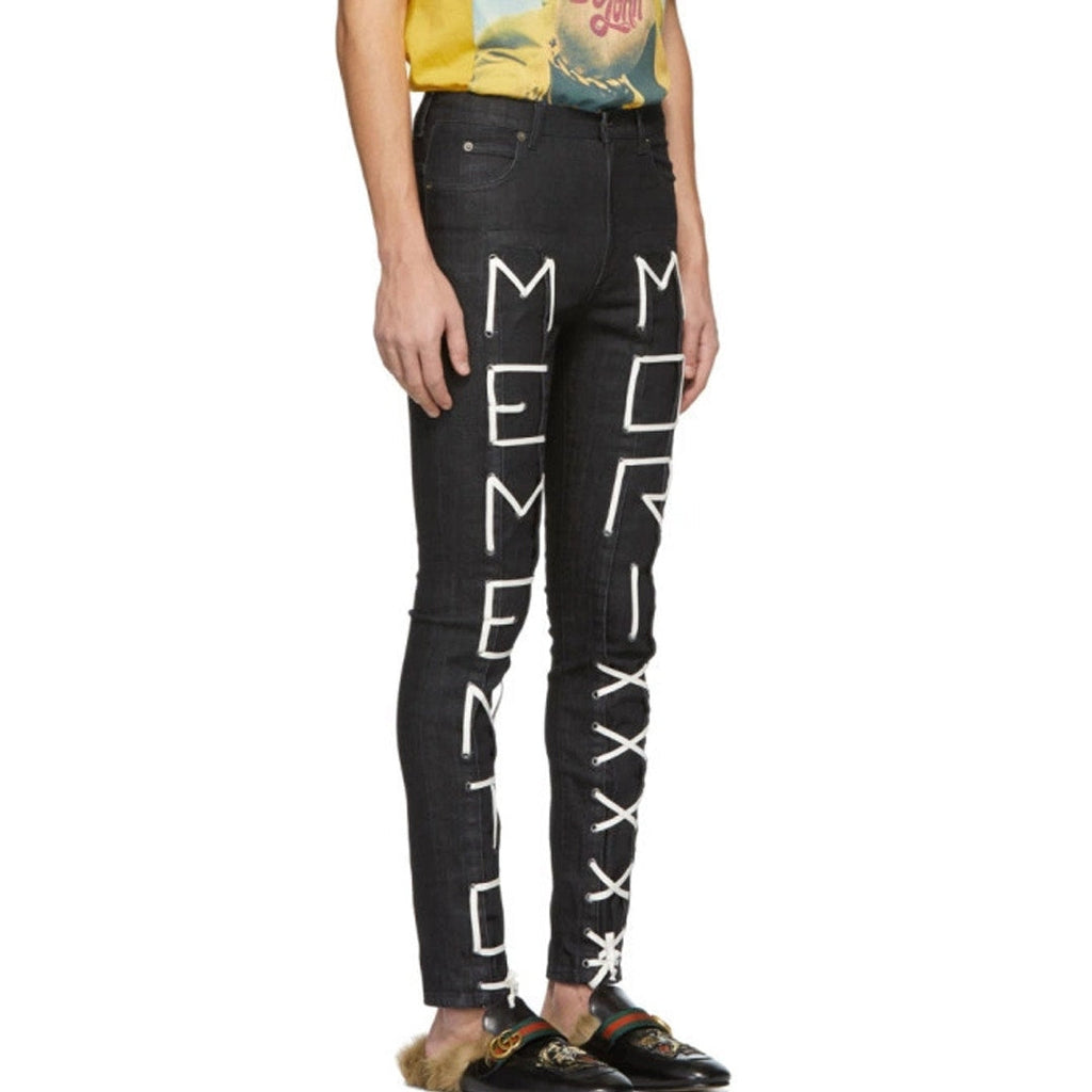 Gucci Black Memento Mori Skinny Jeans Gucci