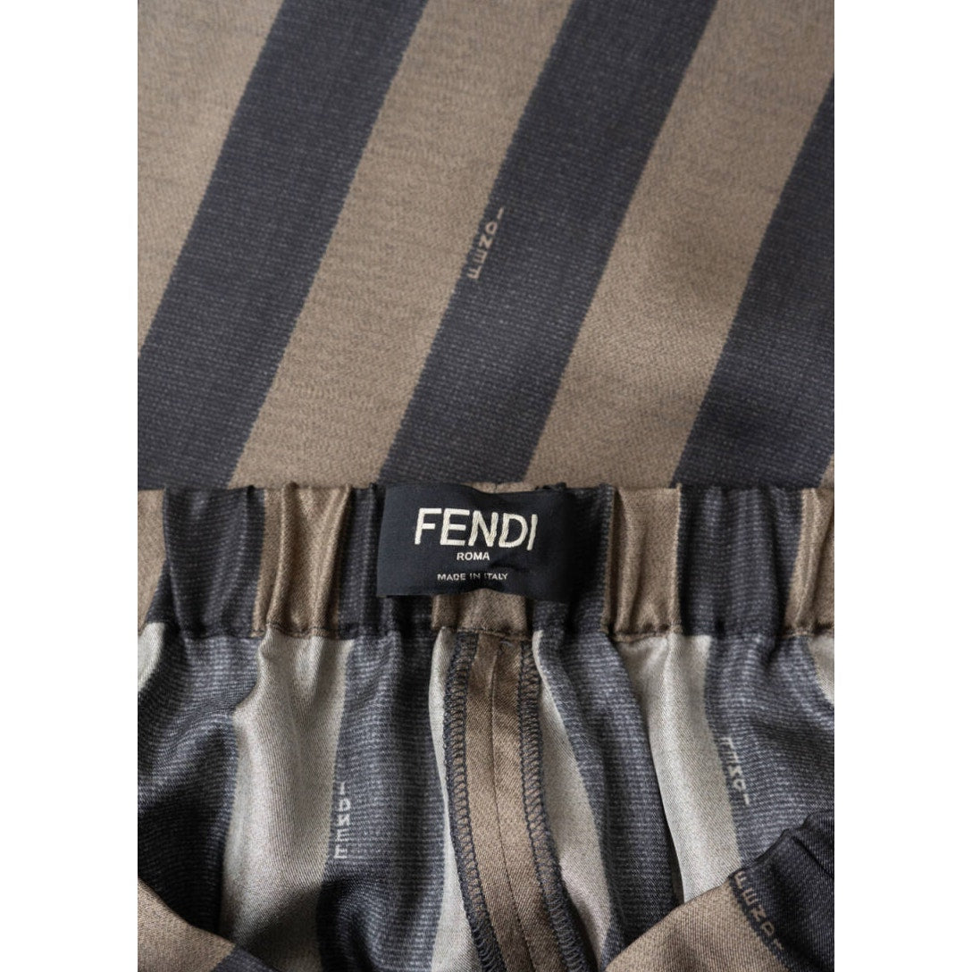Authentic Fendi Stripe Silk Pajama Pants – IT 46 Fendi