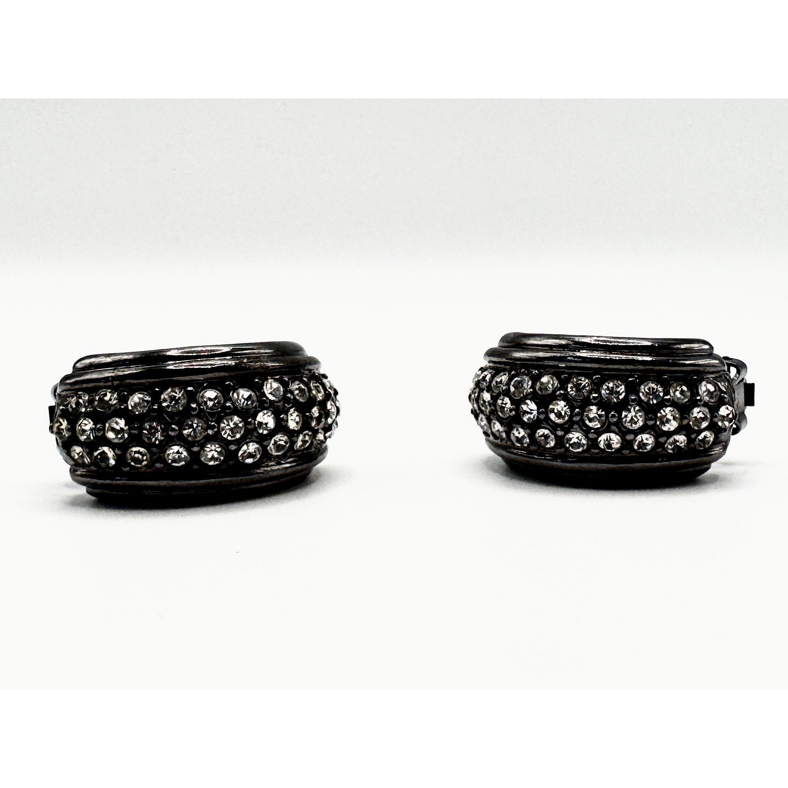 Vintage Yves Saint Laurent Crystal Rhinestone Clip-On Earrings – 3” Statement Pair YSL, Yves Saint Laurent