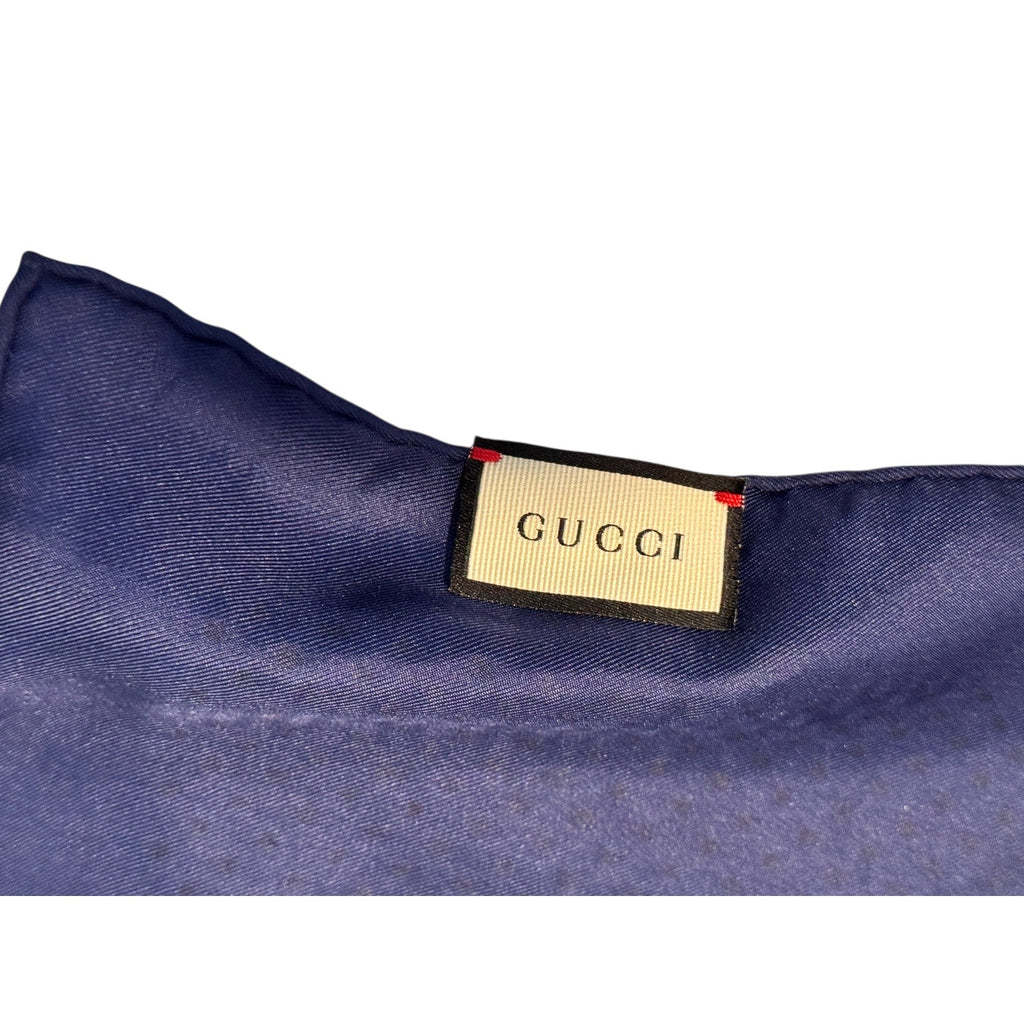 Authentic GUCCI "GUCCY" Gold Star SEGA® Print 100% Silk Scarf Gucci
