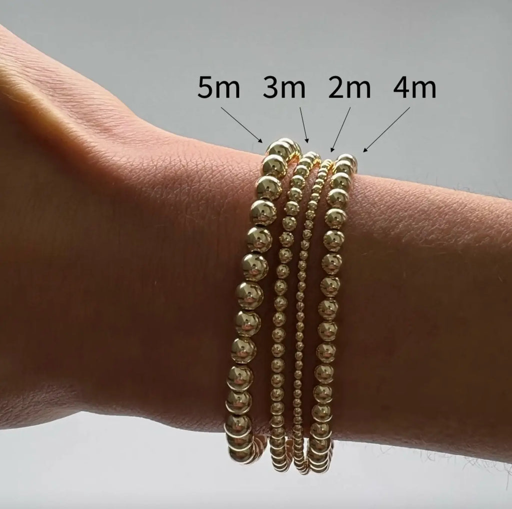 5mm Gold Ball Bracelet Custom
