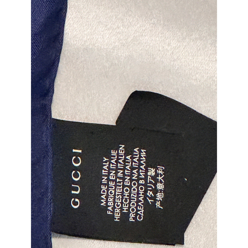 Authentic GUCCI "GUCCY" Gold Star SEGA® Print 100% Silk Scarf Gucci