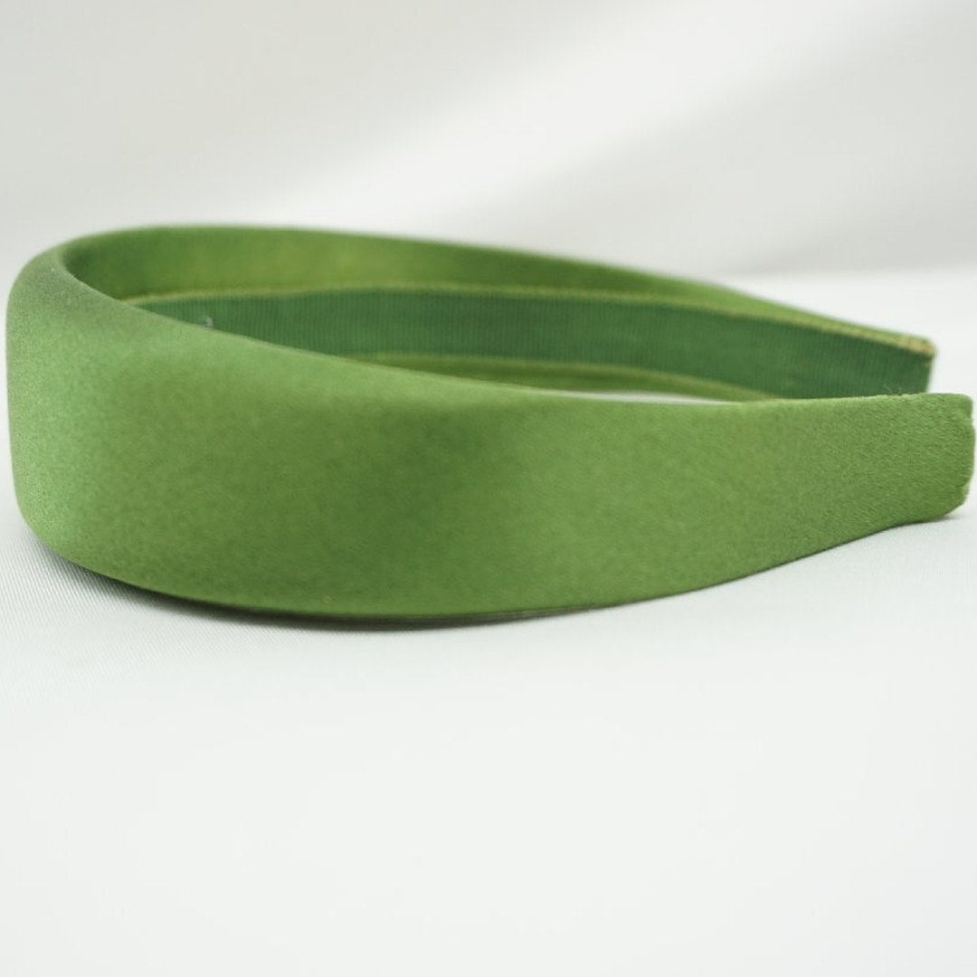 Prada Green Satin Padded Headband PRADA
