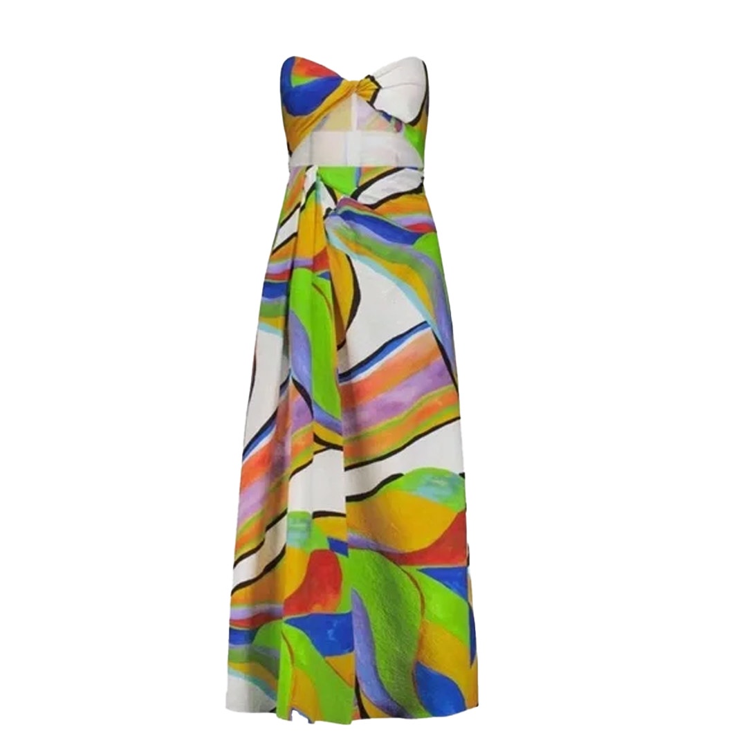 e:  Mara Hoffman Samara Strapless Cutout Dress in Alegasia Print – Size 8 – New Without Tags Mara Hoffman