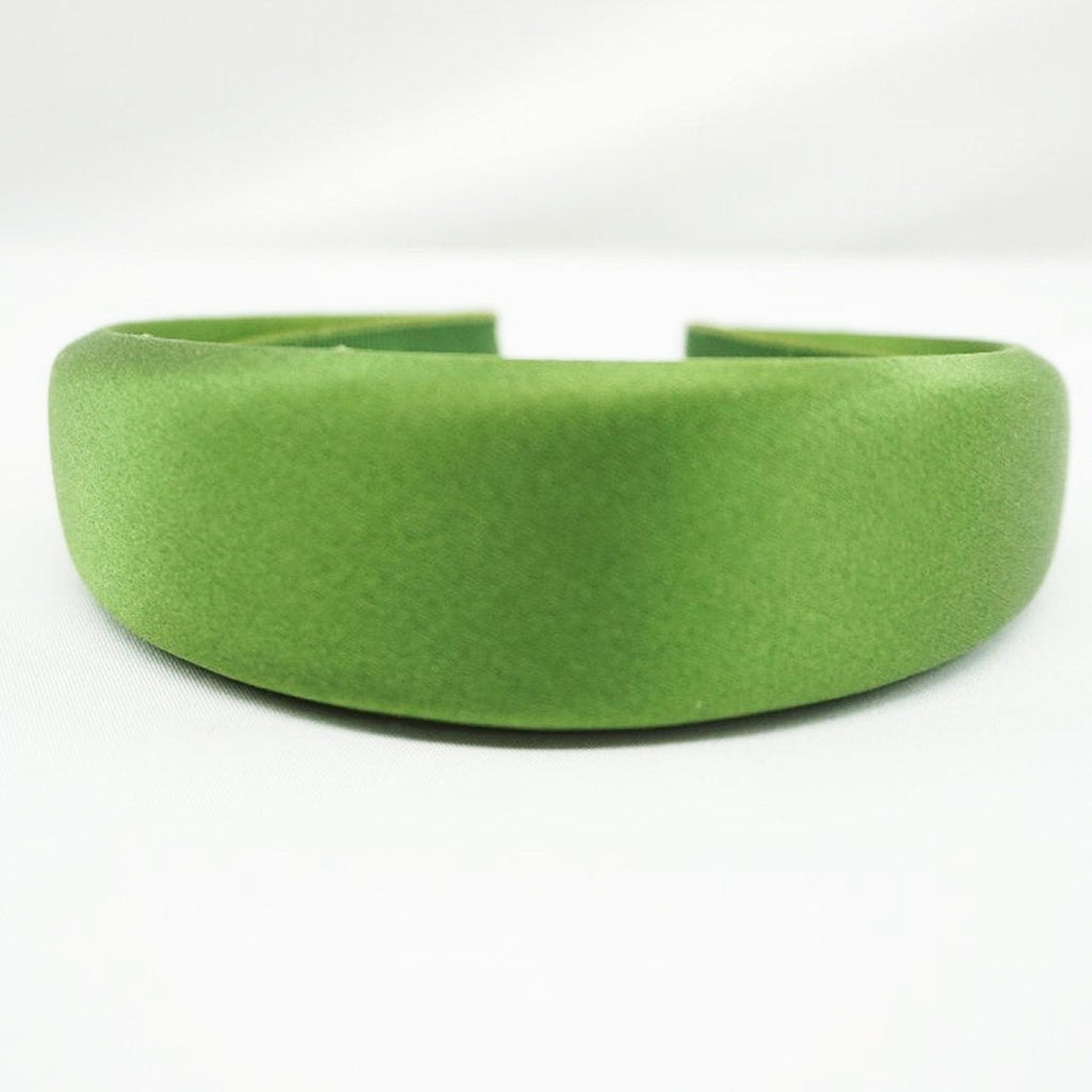Prada Green Satin Padded Headband PRADA