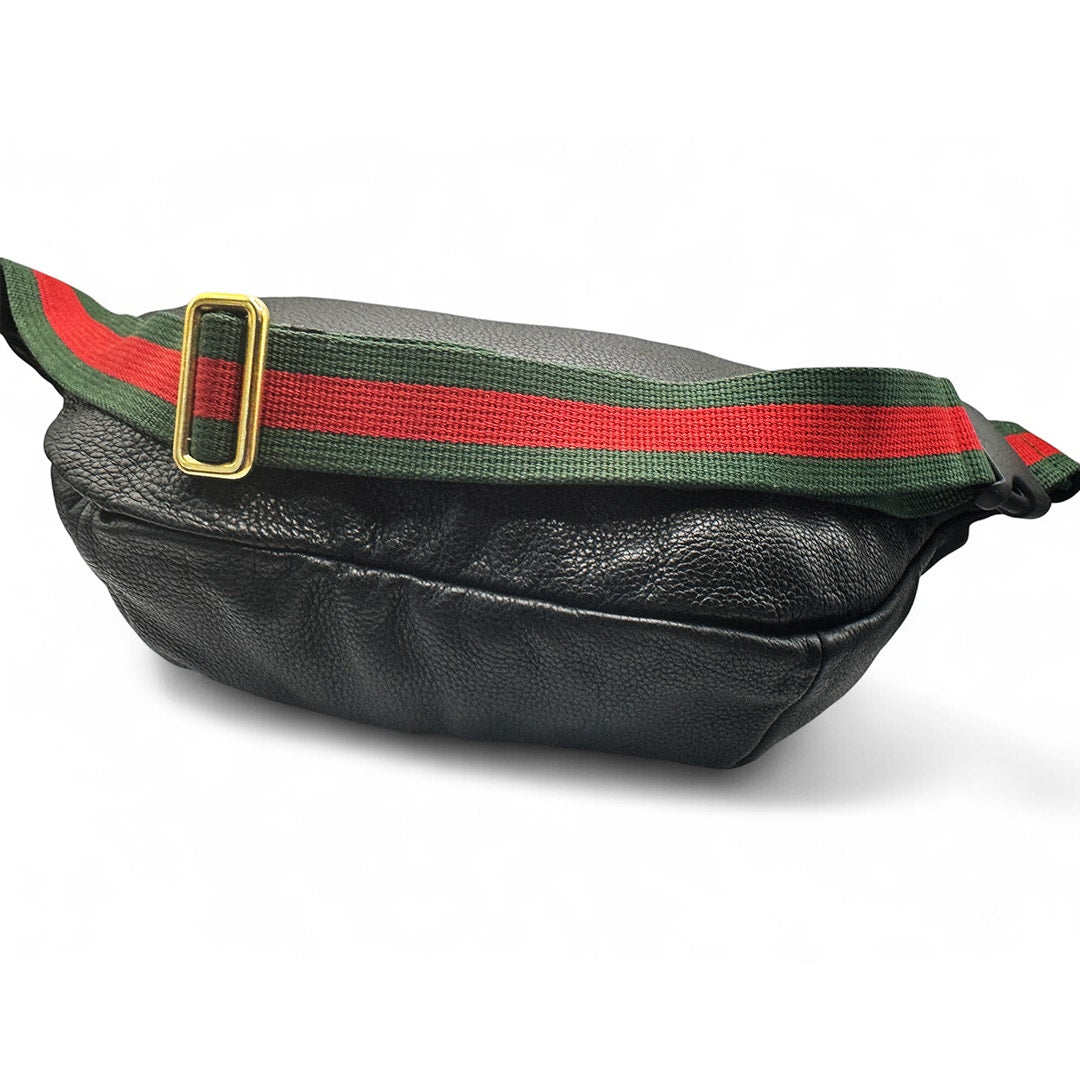 Gucci Logo Belt Bag in Black Calfskin Leather – Medium Size Gucci