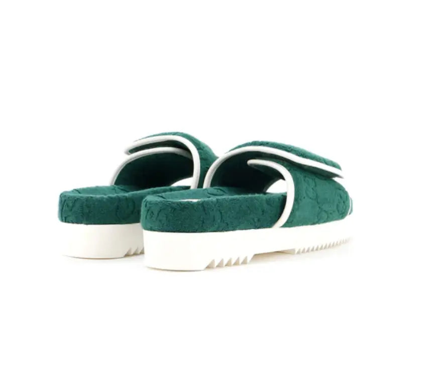 Adidas X Gucci GG Pool  Slide Sandal Green - Vault No9