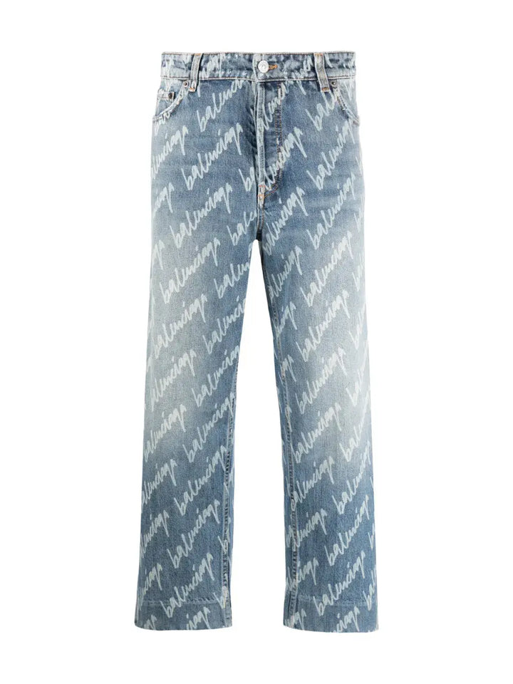 Balenciaga Logo Signature Boyfriend Jeans - Vault No9