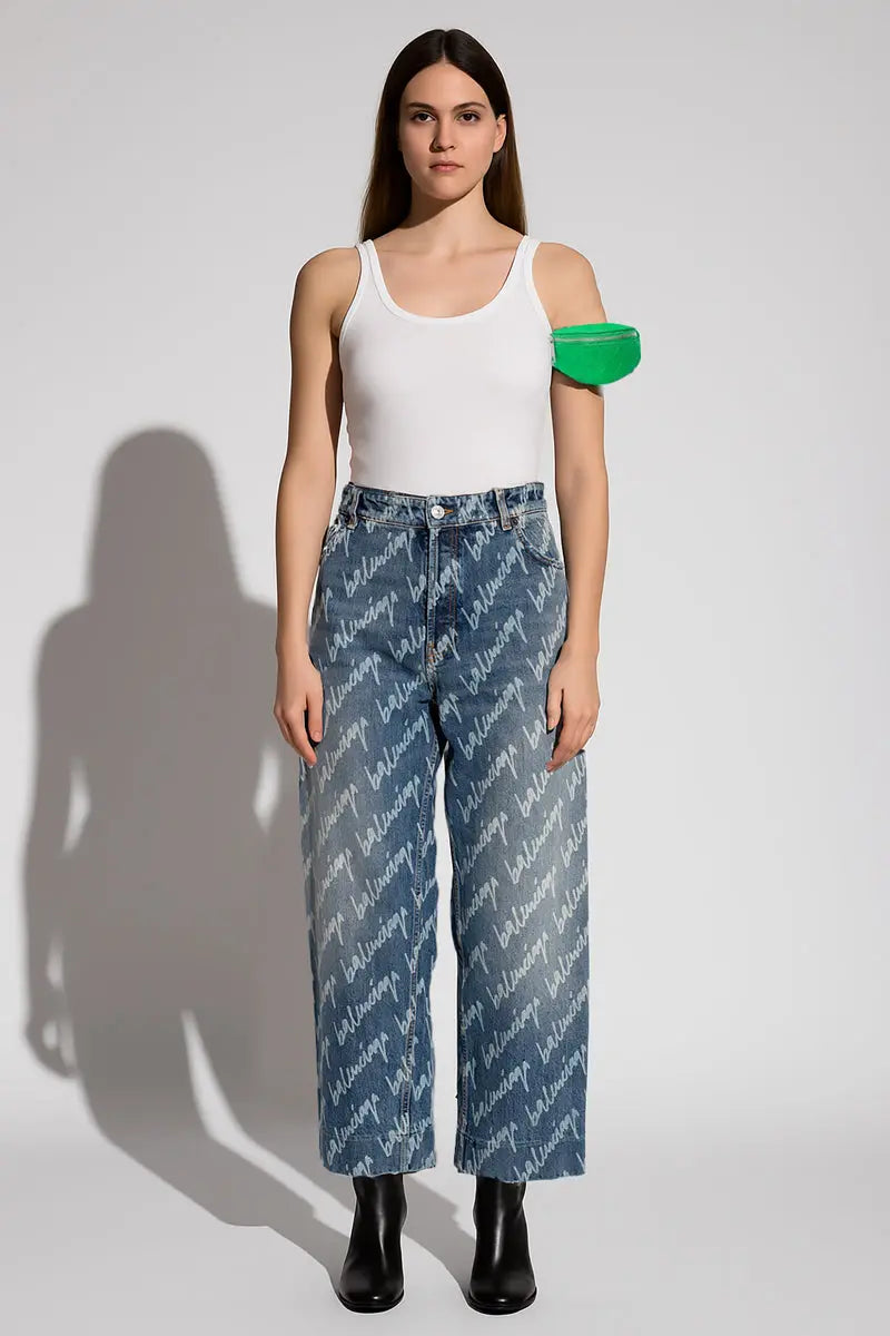 Balenciaga Logo Signature Boyfriend Jeans - Vault No9