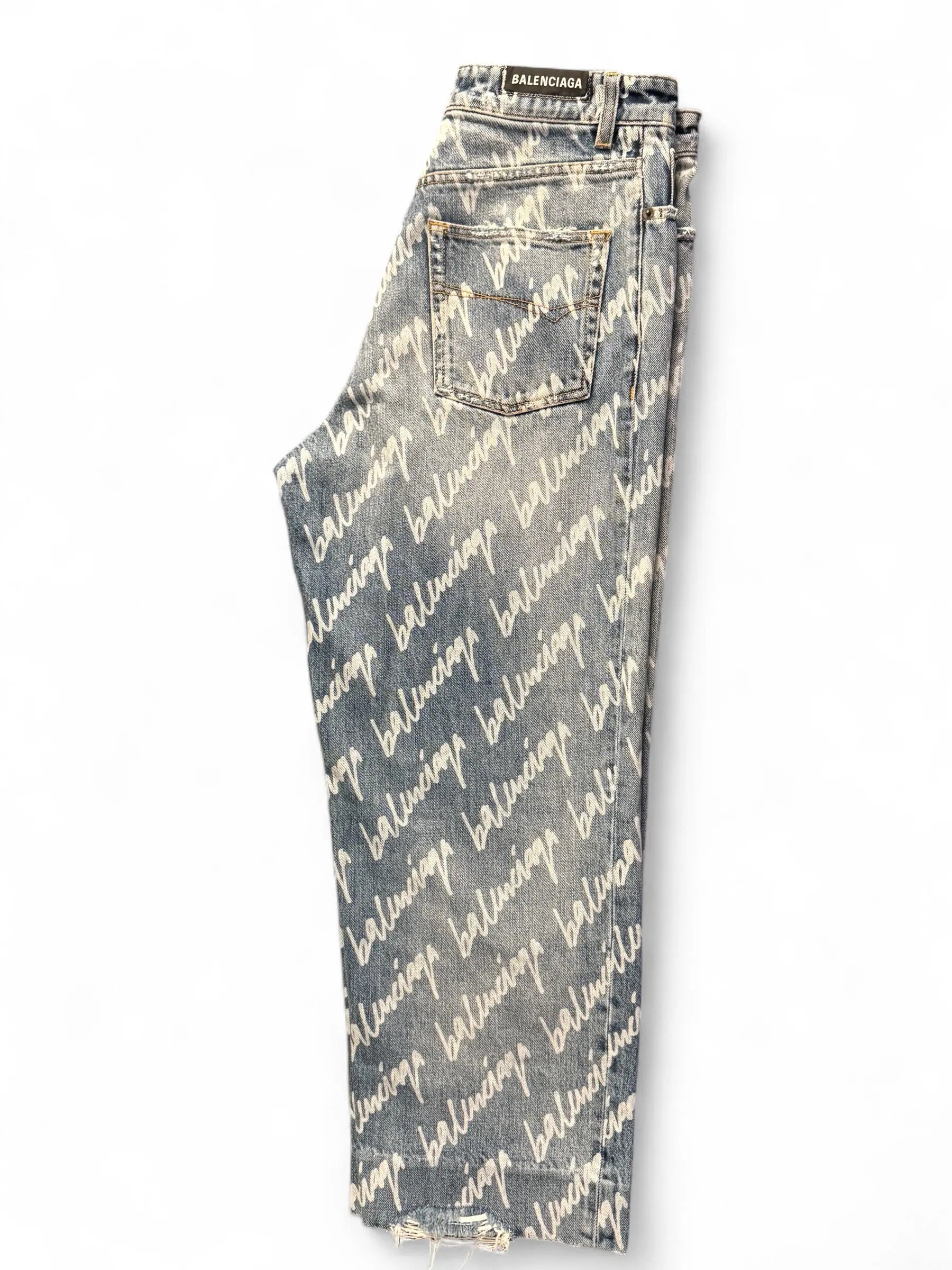 Balenciaga Logo Signature Boyfriend Jeans - Vault No9