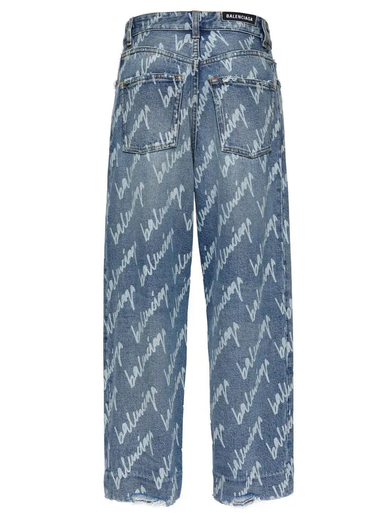 Balenciaga Logo Signature Boyfriend Jeans - Vault No9