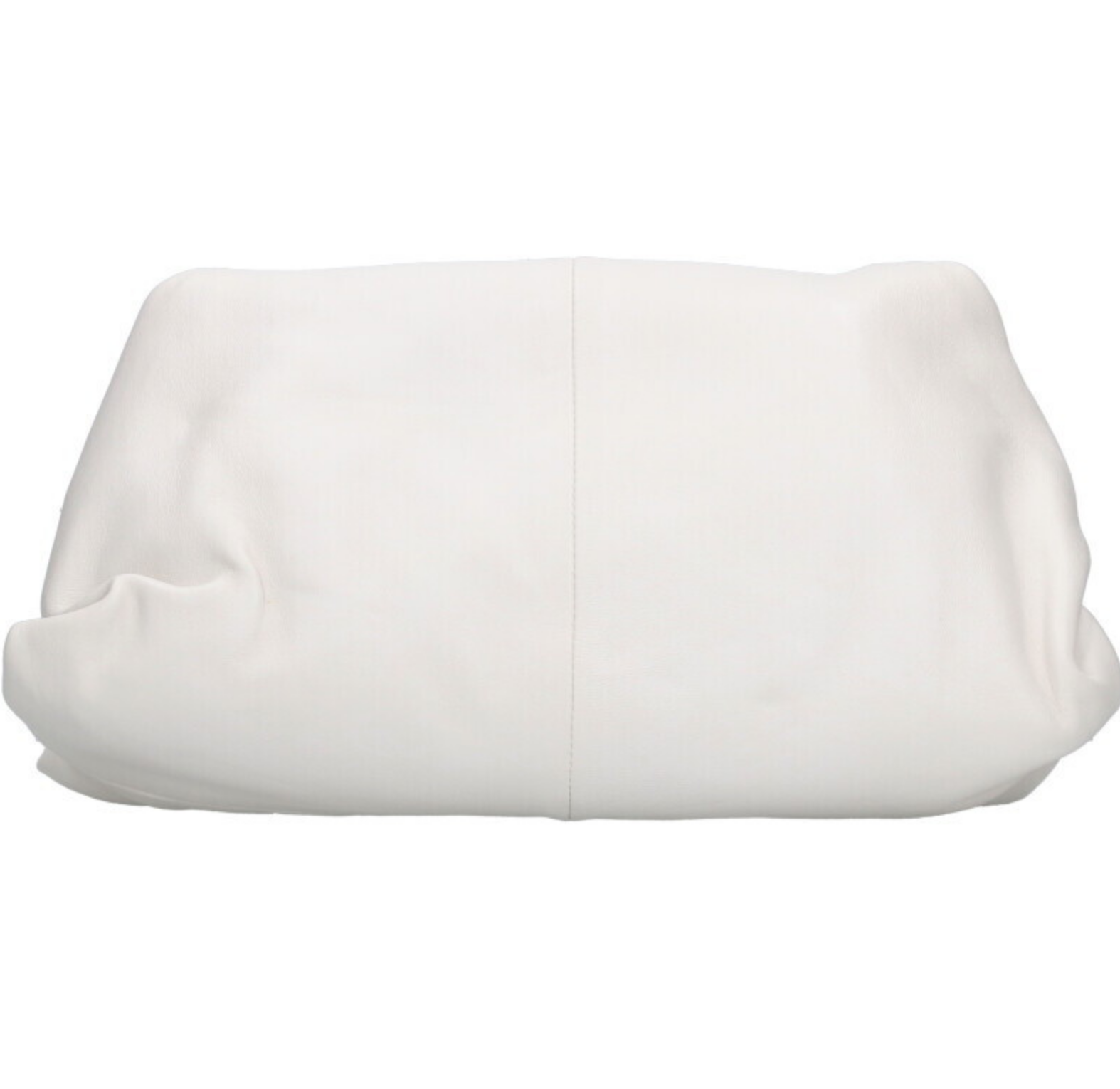 Bottega Veneta BV Trine Clutch in Bianco – White Lambskin Large Leather Wristlet Bottega Veneta