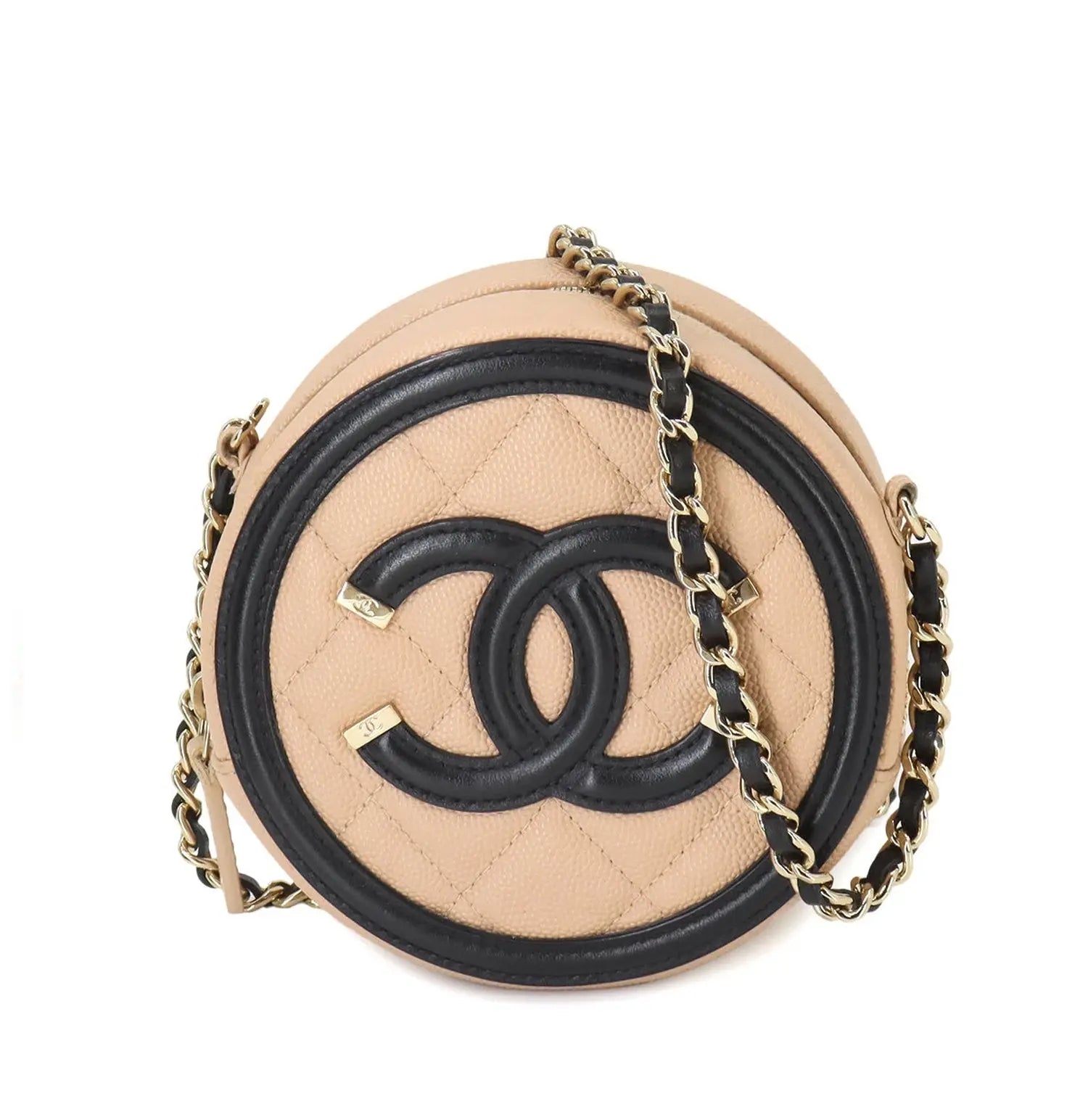 CHANEL CC Filigree Chain Shoulder Bag Caviar Leather - Vault No9