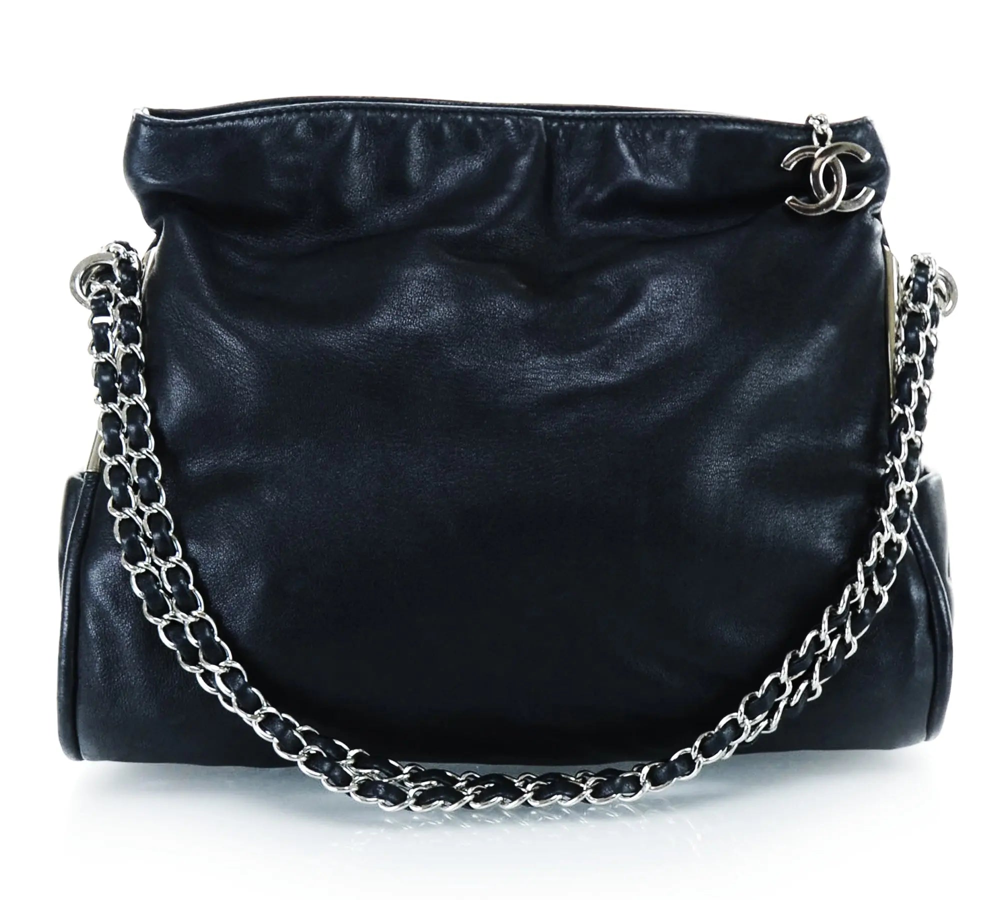 CHANEL Modern Hobo Chain Around Slouch Bag Purse Lamb Leather - Vault No9