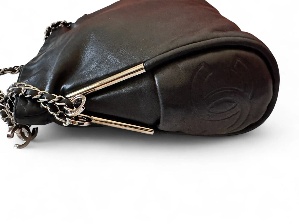 CHANEL Modern Hobo Chain Around Slouch Bag Purse Lamb Leather - Vault No9