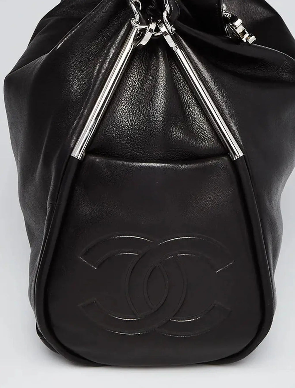 CHANEL Modern Hobo Chain Around Slouch Bag Purse Lamb Leather - Vault No9