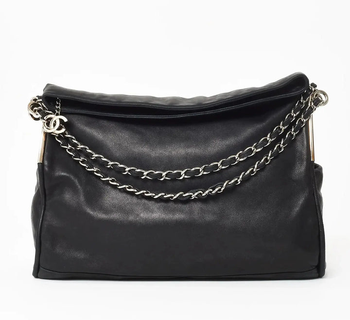 CHANEL Modern Hobo Chain Around Slouch Bag Purse Lamb Leather - Vault No9
