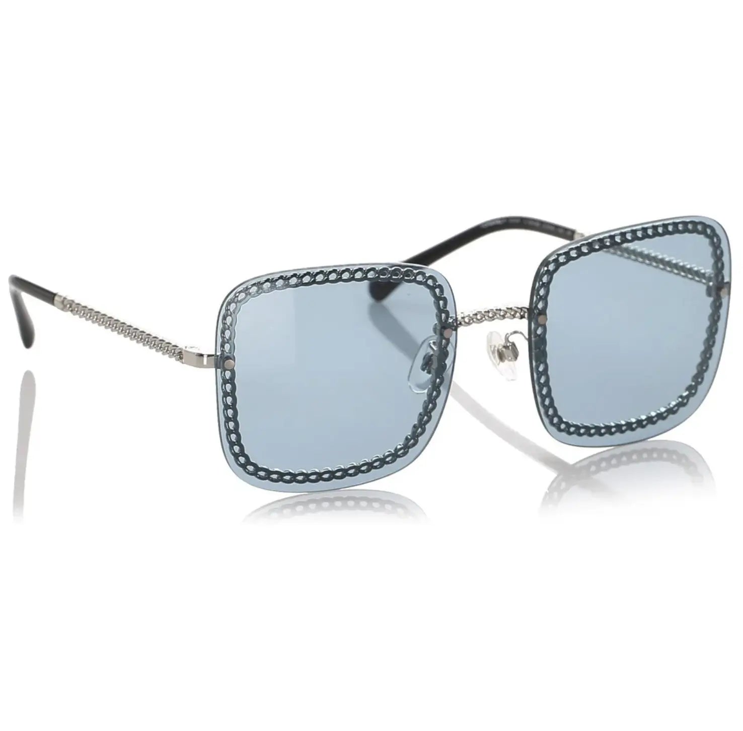 Chanel Blue Chain Square Tinted Sunglasses - Vault No9