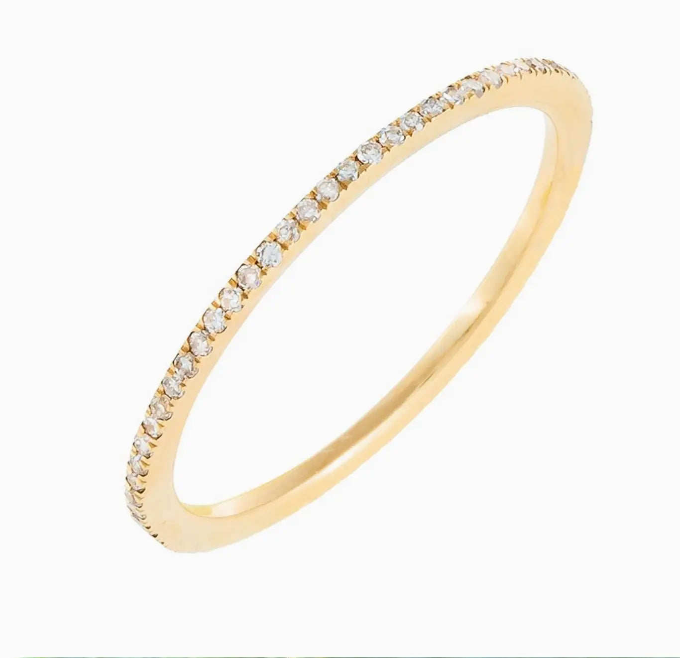 Diamond Micropavé Eternity Band 14K Gold Custom