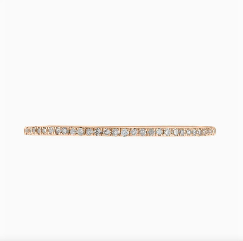 Diamond Micropavé Eternity Band 14K Gold Custom