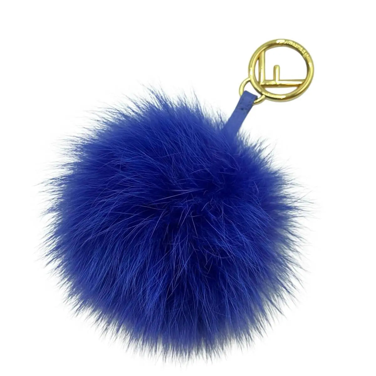 FENDI Blue Fur Pom Pom Bag Charm – Large, Made in Italy FENDI