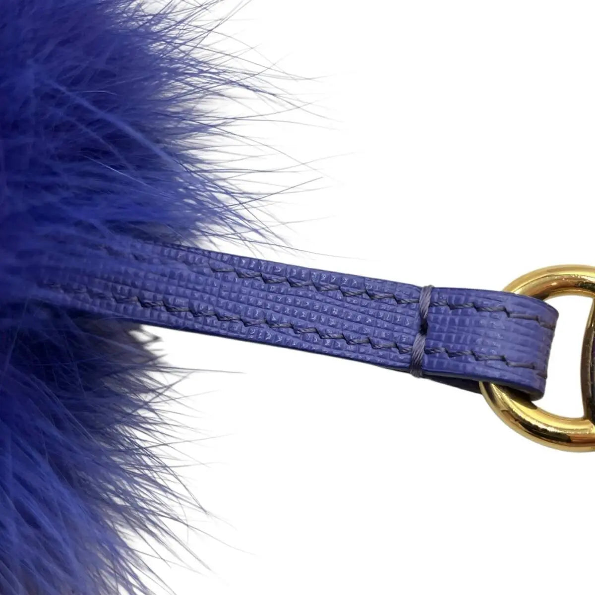 FENDI Blue Fur Pom Pom Bag Charm – Large, Made in Italy FENDI