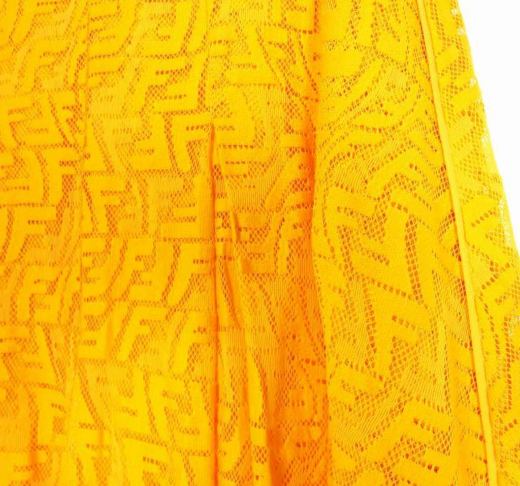 Fendi Zucca Print Lace Midi Skirt FENDI