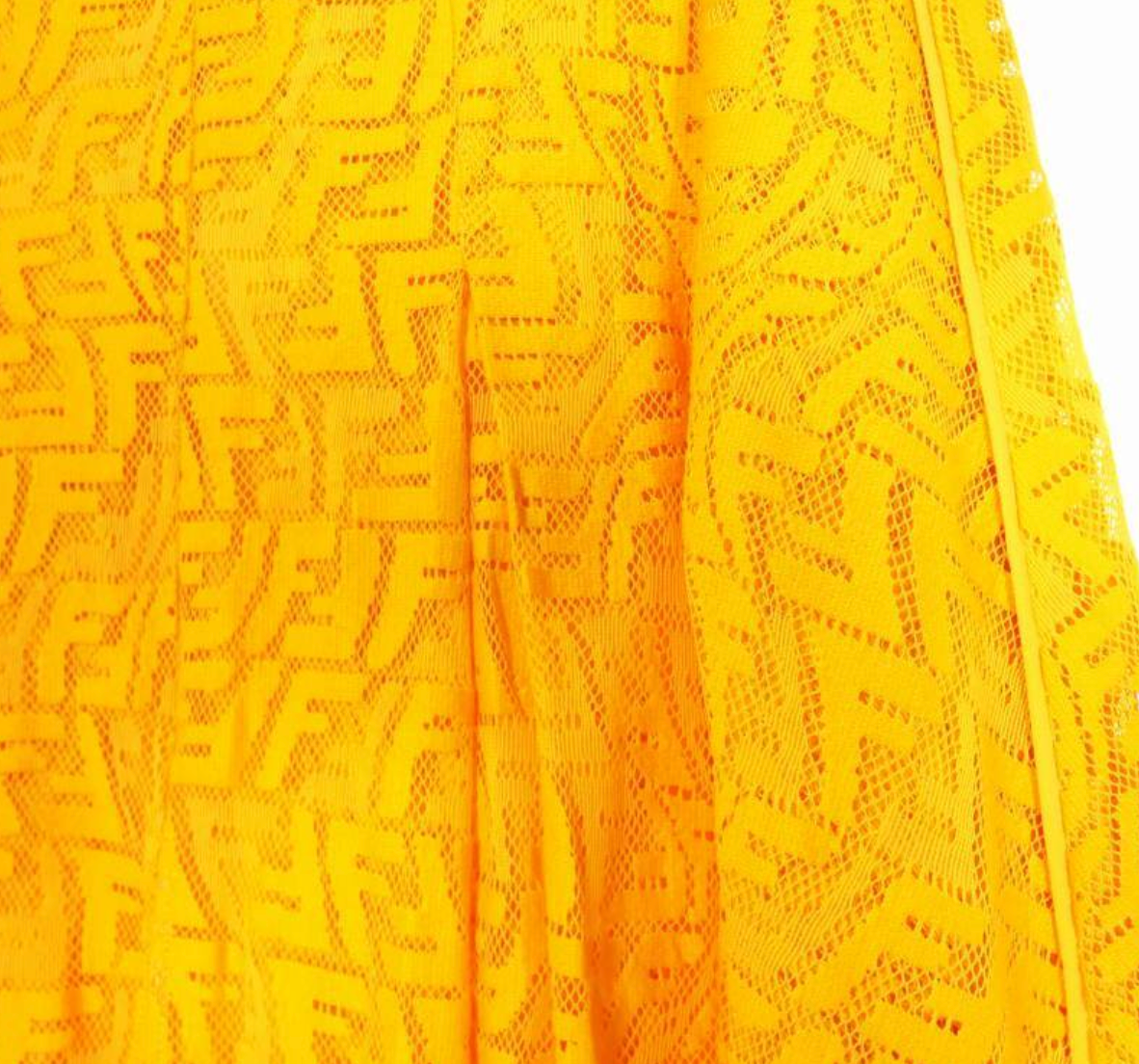 Fendi Zucca Print Lace Midi Skirt FENDI