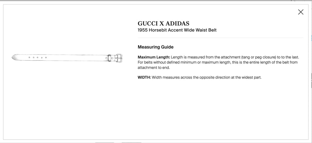 Gucci x Adidas Horsebit Waist Belt - Vault No9