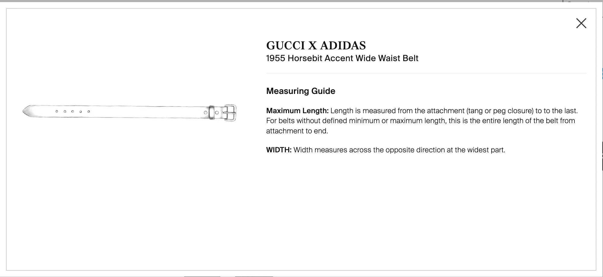 Gucci x Adidas Horsebit Waist Belt - Vault No9