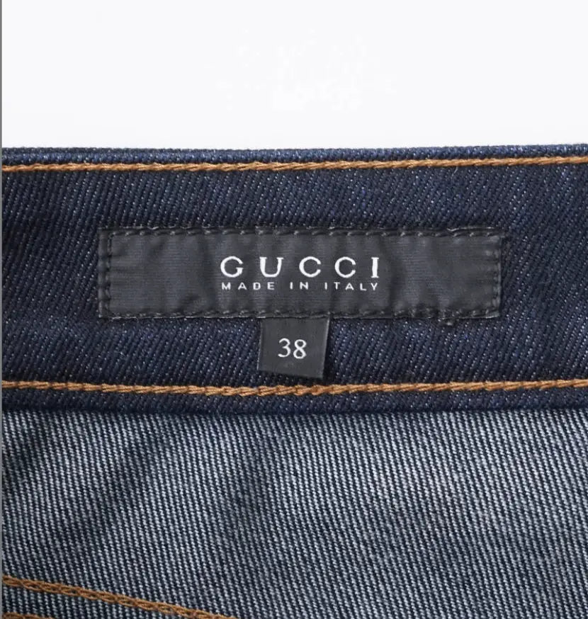 GUCCI Dark Denim Straight-Leg Jeans Pre-Owned - Vault No9
