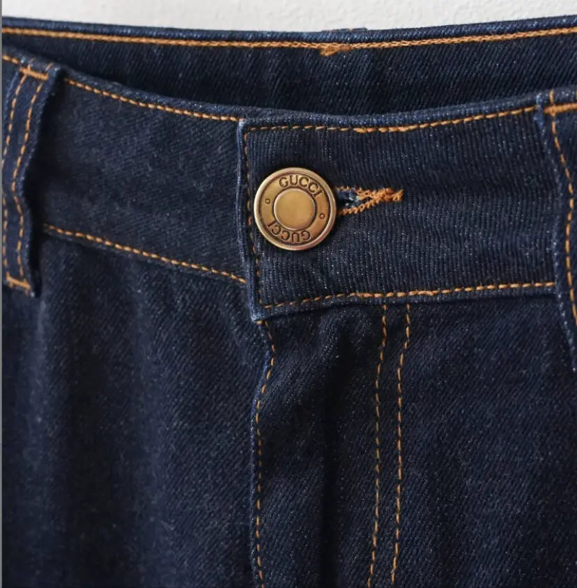 GUCCI jeans Dark Denim Straight-Leg Jeans Pre-Owned Gucci