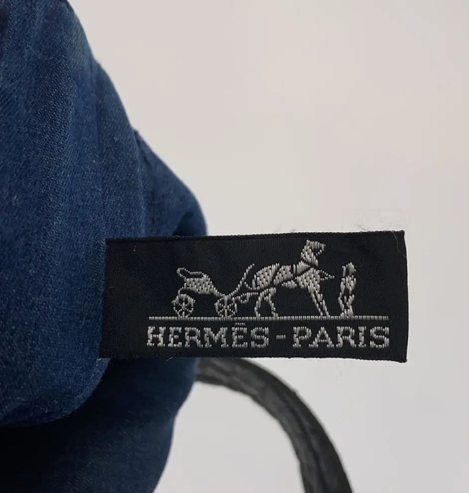 Hermès Amedaba GM Tote Bag Hand Indigo Navy Canvas Leather - Vault No9
