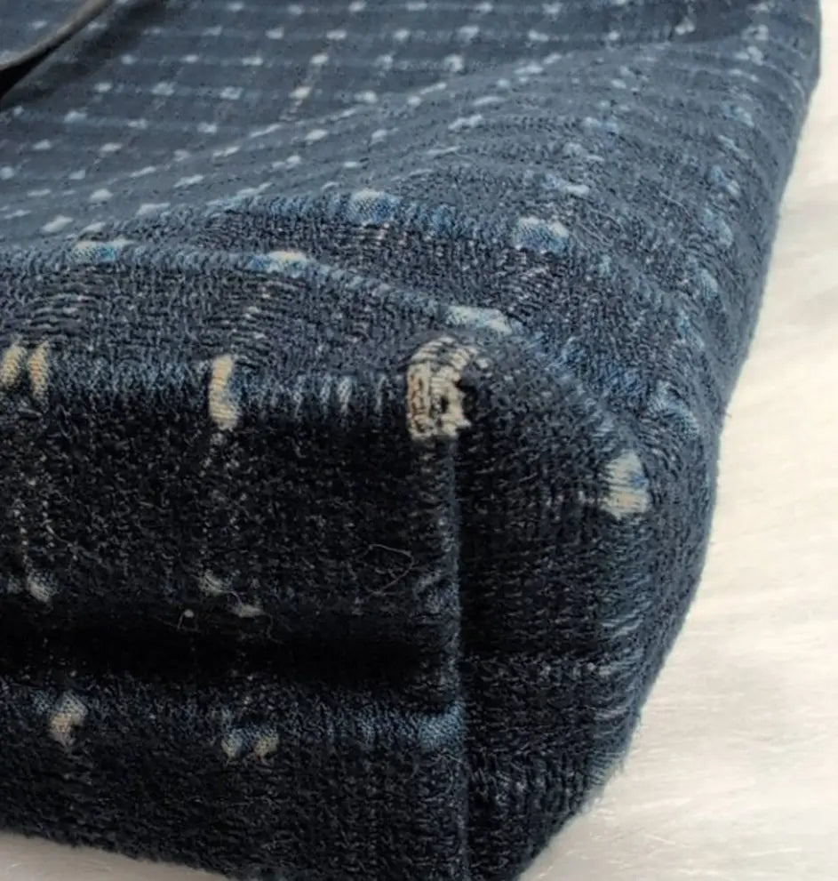 Hermès Amedaba GM Tote Bag Hand Indigo Navy Canvas Leather - Vault No9