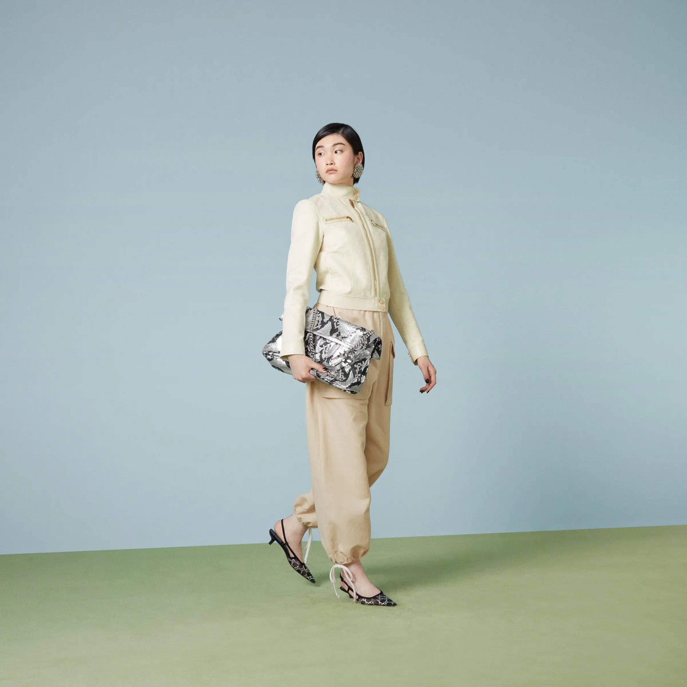 Gucci Beige Exposed Zip Cargo Boyfriend Pants $1700 - Vault No9