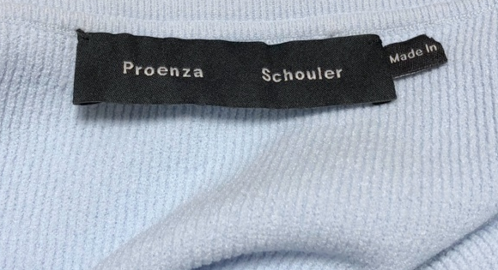 Proenza Schouler Meryl Knitted Maxi Dress in Blue – Halterneck, Low Back, Size S Proenza Schouler