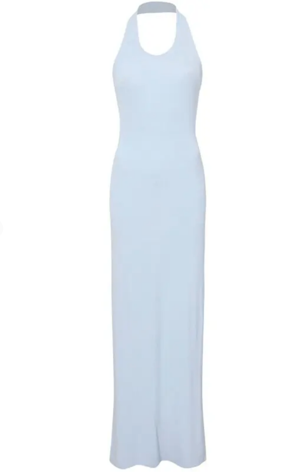 Proenza Schouler Meryl Knitted Maxi Dress in Blue – Halterneck, Low Back, Size S Proenza Schouler