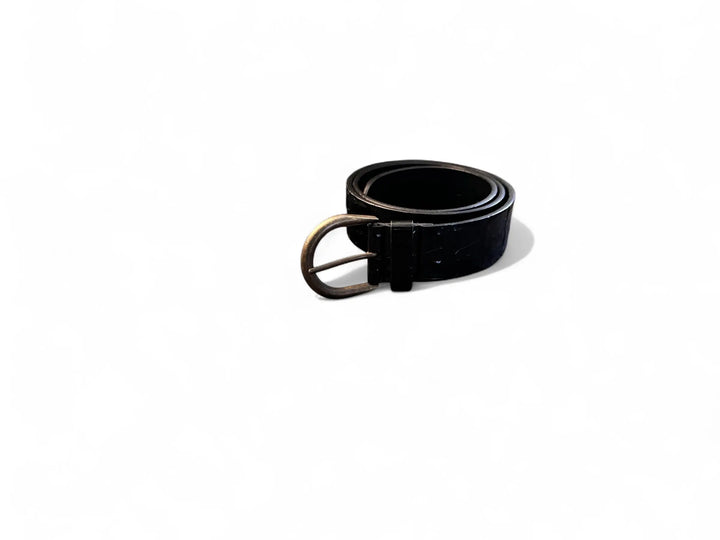 Saint Laurent Black Mock Croc Corset Belt with Gold Hardware Saint Laurent