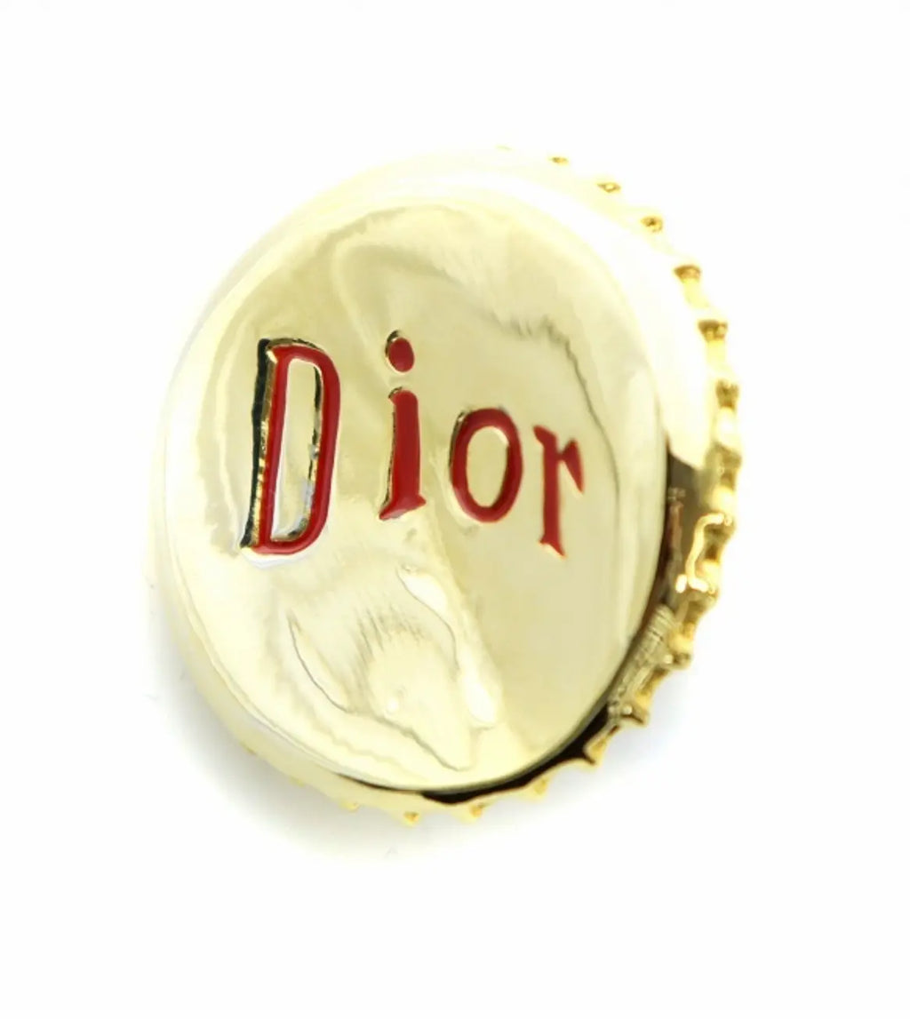 Rare  Christian Dior Bottle Cap Large Cocktail Ring - Vault No9