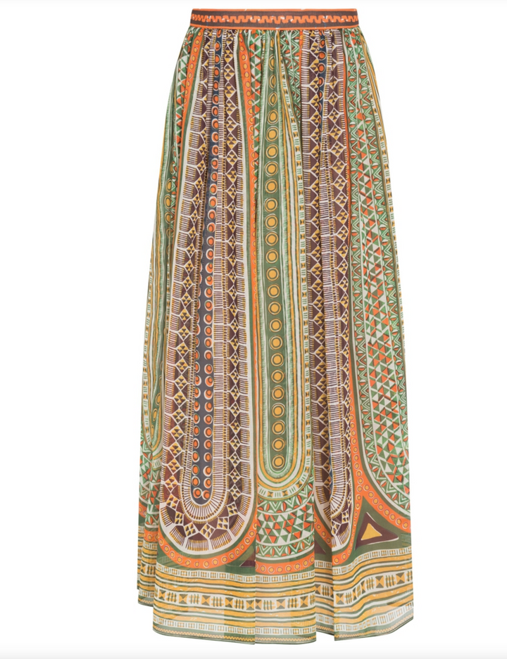 Valentino Garavani Tribal Rare All-Over Print Maxi Skirt Valentino Garavani