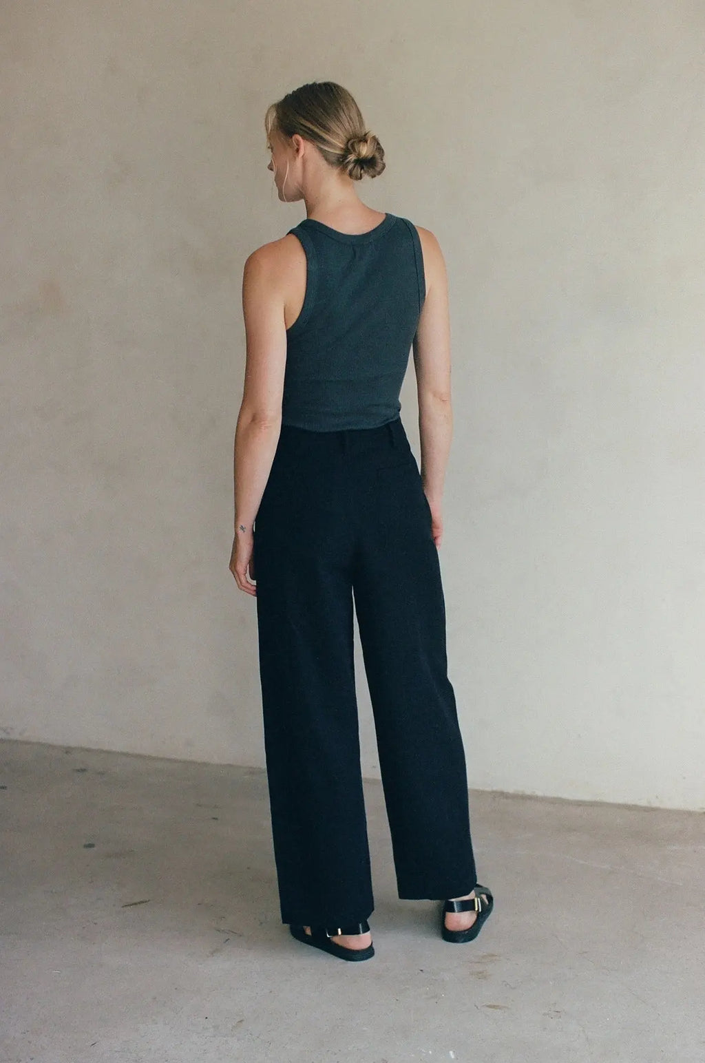 Woven Linen Cotton Wide Fit Full Length - Vault No9