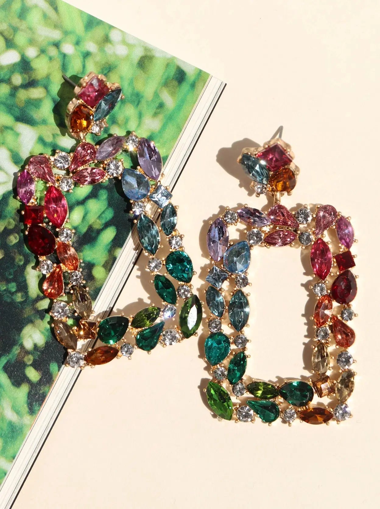 Yes I Did Rainbow Statement Earrings Zaxie