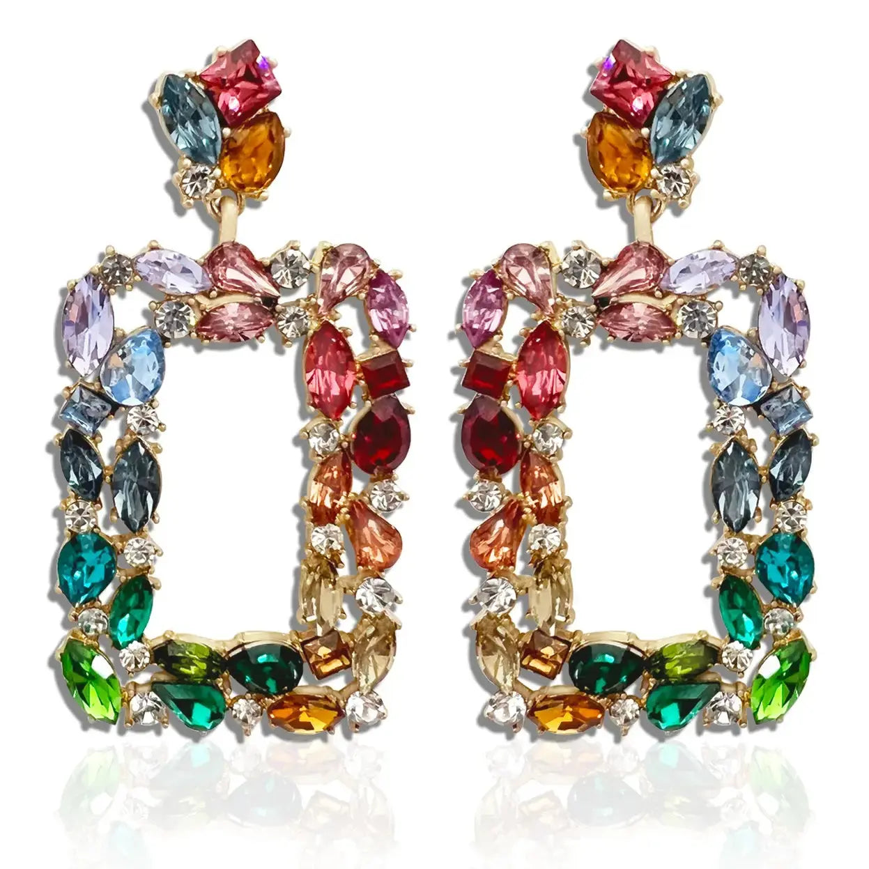 Yes I Did Rainbow Statement Earrings Zaxie