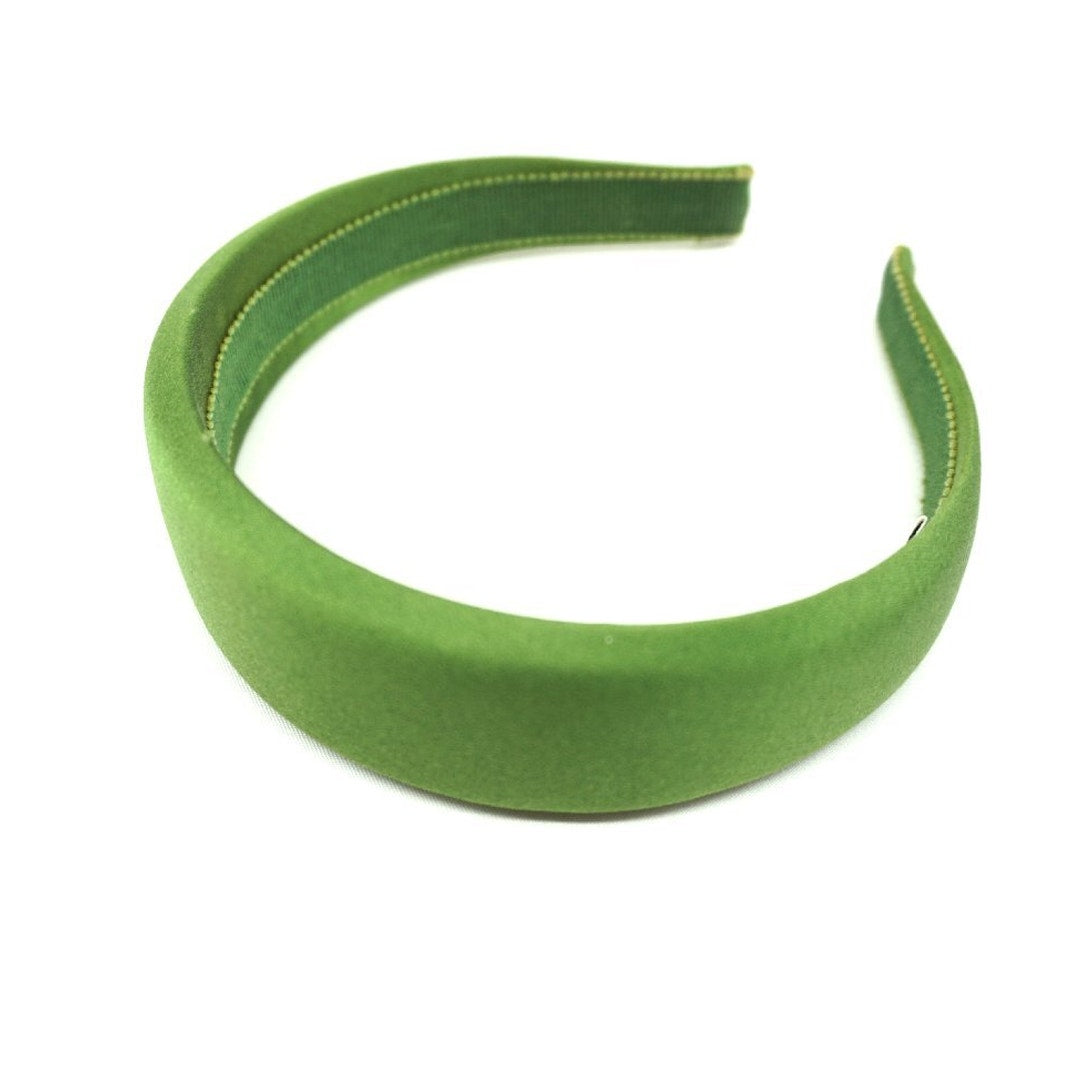 Prada Green Satin Padded Headband PRADA