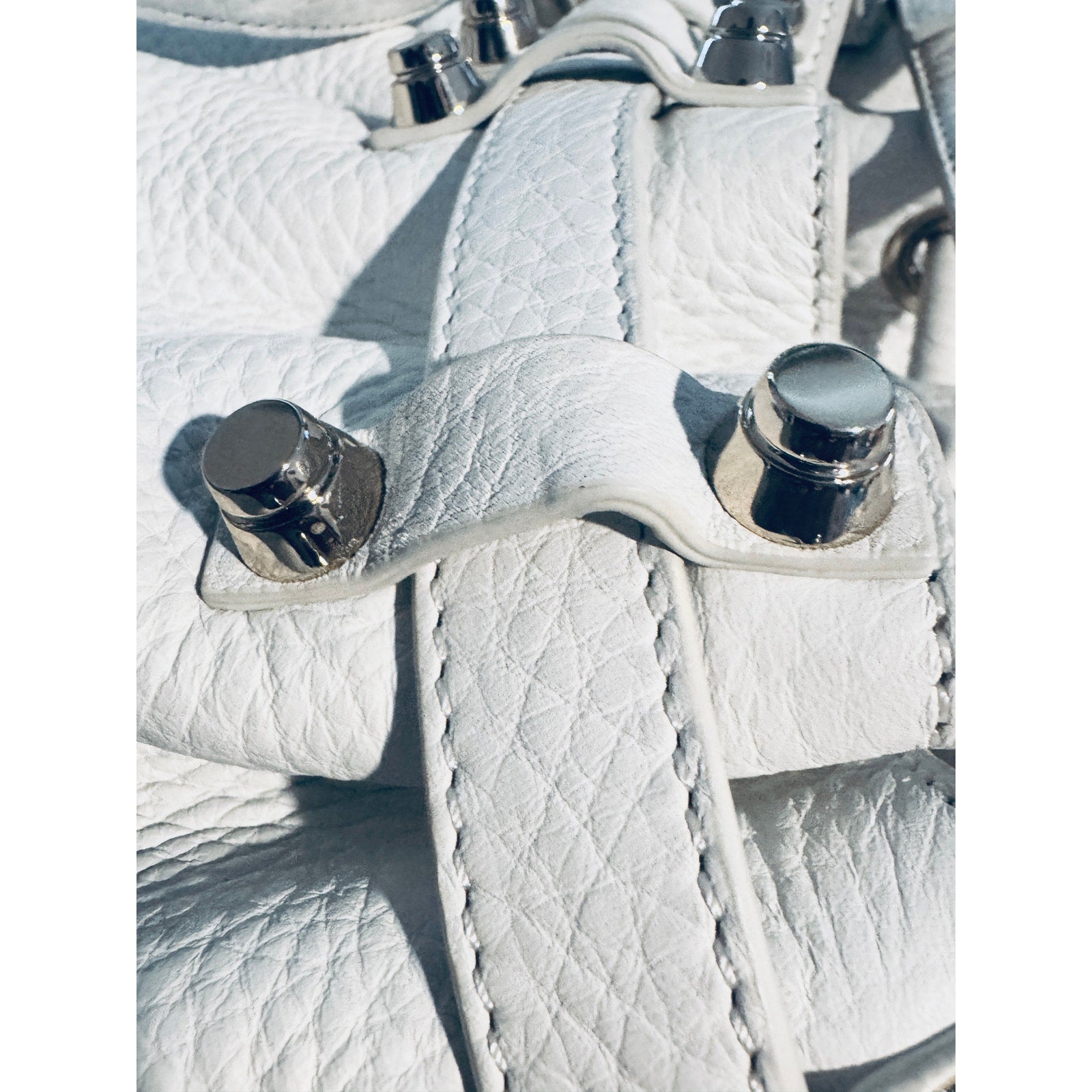 Alexander Wang White Leather Studded Bucket Bag Alexander Wang